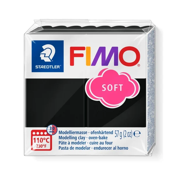 9 Svart Fimo Soft