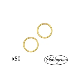 Motringar 10mm Guldpläterade 14K 50st