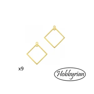 Hänge Romb 24x25mm - Guldpläterade 24K 9st